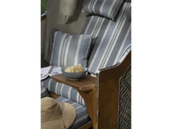 Sonnenliegen|Weitere Gartenmöbel|bene living Strandkorb Komplettset Schleswig Pinie Zweisitzer PE Mokka Modell 555