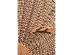 bene living Strandkorb Komplettset Ammersee Single Teak Bullauge PE Shell Modell 506 Inkl Liftersystem Schutzhülle Doppelrollen Glasbecherhalter* Discount