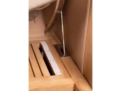 bene living Strandkorb Komplettset Ammersee Single Teak Bullauge PE Shell Modell 506 Inkl Liftersystem Schutzhülle Doppelrollen Glasbecherhalter* Discount