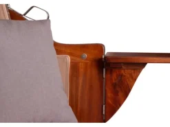 bene living Strandkorb Komplettset Schaalsee Mahagoni PE grau Modell 584*