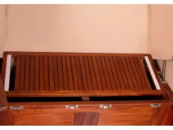 bene living Strandkorb Komplettset Schaalsee Mahagoni PE grau Modell 584*