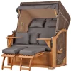 bene living Strandkorb Komplettset Schaalsee Teak PE grau Modell 551* Best