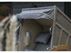 bene living Strandkorb Komplettset Schleswig Pinie Zweisitzer PE Mokka Modell 553* Best