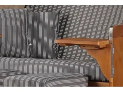 bene living Strandkorb Komplettset Schleswig Pinie Zweisitzer PE Mokka Modell 553* Best