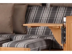 bene living Strandkorb Komplettset Ammersee Grande XL Teak Bullauge PE Grau Modell 522 Inkl Liftersystem Schutzhülle Doppelrollen Glasbecherhalter* Hot