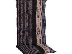 Sitzauflage Hochlehner Bangui gestreift Grau-Ecru*Beo