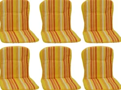 Sitzauflage Niedriglehner Mono 6er-Set gestreift*Beo Hot