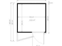 Gartenhaus Concept Office 297 cm x 234 cm FSC®*Bertilo Outlet