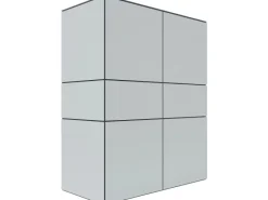 Gartenschrank HPL Highboard 155 cm x 75 cm x 193 cm Grau FSC®*Bertilo Hot