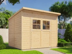 Holz-Gartenhaus Alster 245 cm x 239 cm Natur FSC®*Bertilo Sale