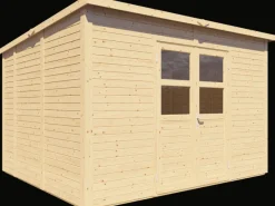 Holz-Gartenhaus Borkum 2 Natur 337 cm x 290 cm FSC®*Bertilo Discount