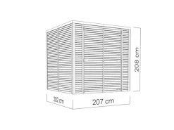 Holz-Gartenhaus Box 3 208 cm x 202 cm FSC®*Bertilo Online
