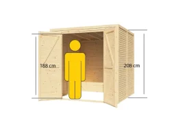 Holz-Gartenhaus Box 3 208 cm x 202 cm FSC®*Bertilo Online