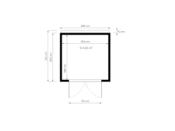 Holz-Gartenhaus Box 3 208 cm x 202 cm FSC®*Bertilo Online