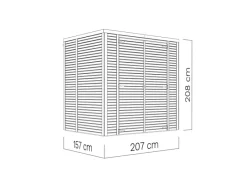 Holz-Gartenhaus Box 2 208 cm x 157 cm FSC®*Bertilo Outlet