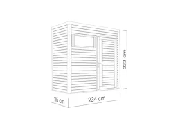 Kinder Bertilo Kaminholzregale|Outdoor-Spielzeug|Holz-Gartenhaus Cubus 1 234 cm x 115 cm FSC®