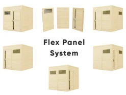 Kinder Bertilo Kaminholzregale|Outdoor-Spielzeug|Holz-Gartenhaus Cubus 1 234 cm x 115 cm FSC®