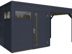 Kinder Bertilo Kinder-Gartengeräte|Holz-Gartenhaus Cubus 2 Lounge 449 cm x 234 cm FSC®