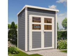 Bertilo Sonnenliegen|Holz-Gartenhaus Felix 181 cm x 122 cm Grau FSC®