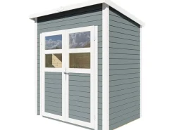 Bertilo Sonnenliegen|Holz-Gartenhaus Felix 181 cm x 122 cm Grau FSC®