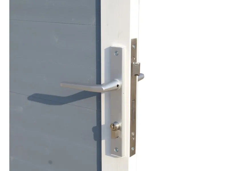 Bertilo Rechen|Holz-Gartenhaus Felix 293 cm x 245 cm Grau FSC®