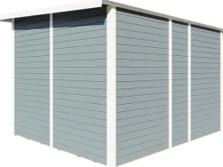 Bertilo Rechen|Holz-Gartenhaus Felix 293 cm x 245 cm Grau FSC®