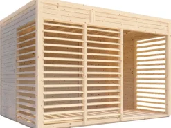 Bertilo Pavillons|Pavillon Garten-Lounge 2 Natur 234 cm x 337 cm FSC®