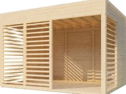 Bertilo Pavillons|Pavillon Garten-Lounge 2 Natur 234 cm x 337 cm FSC®