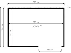 Bertilo Pavillons|Pavillon Garten-Lounge 2 Natur 234 cm x 337 cm FSC®