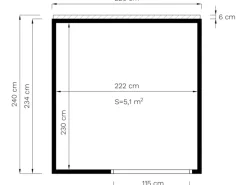 Bertilo Gartenmöbel-Sets|Pavillons|Pavillon Garten-Lounge 1 Natur 234 cm x 226 cm FSC®