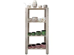 A.H.G. Pavillons|Übertopf Flora mit Blätterprint Ø 21 cm x 17 cm Grün-Gold