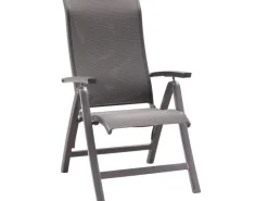 Best Klappsessel Larino 2 Stk. 62 cm x 68 cm x 110 cm Anthrazit Matt*Best Freizeitmöbel Hot