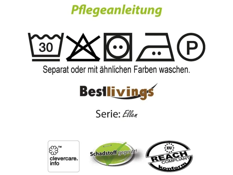 Bestlivings Gartenstuhlauflagen|Kissenhülle Ellen 30 x 50 cm