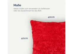 Kissenhülle Rose Kuschel 40 x 40 cm Kissenhülle*Bestlivings Discount