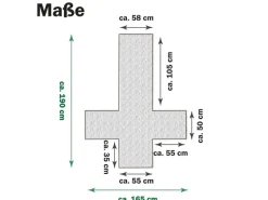 Bestlivings Gartenstuhlauflagen|Sesselschoner Gesteppt 190 x 165 cm Grau