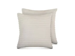 Bestlivings Sitzkissen|Gartenstuhlauflagen|Sofakissen Cord Optik Creme 40 x 40 cm 2er Pack