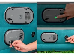 Bestway Wasserspielzeug|Doppelluftbett AlwayzAire Fortech 203 cm x 152 cm x 36 cm Türkis-Grau