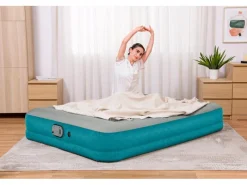 Bestway Wasserspielzeug|Doppelluftbett AlwayzAire Fortech 203 cm x 152 cm x 36 cm Türkis-Grau