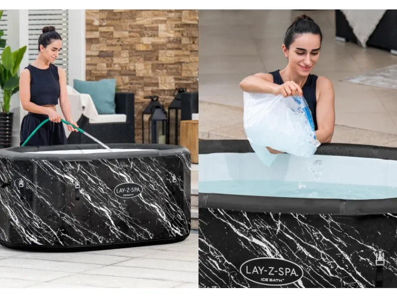 Eisbad Glacial Dip mit Filterpumpe Aufblasbar 152 cm x 92 cm x 71 cm*Bestway Hot