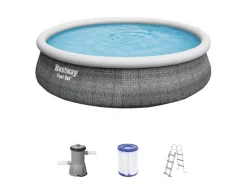 Fast Set Aufstellpool-Set Ø 457 x 107 cm Rund Schiefergrau*Bestway Online