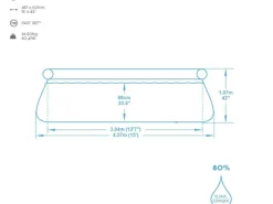 Fast Set Aufstellpool-Set Ø 457 x 107 cm Rund Schiefergrau*Bestway Online