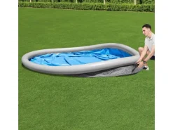 Fast Set Aufstellpool-Set Ø 457 x 122 cm Rund Schiefergrau*Bestway New