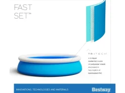 Bestway Aufstellpools|Fast Set Aufstellpool Ø 183 x 51 cm Rund Blau