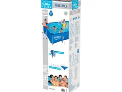 Frame Pool Steel Pro ohne Pumpe 400 x 211 x 81 cm Blau Eckig*Bestway Discount