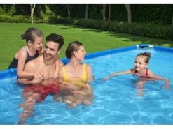 Frame Pool Steel Pro ohne Pumpe 400 x 211 x 81 cm Blau Eckig*Bestway Discount