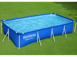 Frame Pool Steel Pro ohne Pumpe 400 x 211 x 81 cm Blau Eckig*Bestway Discount