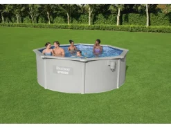 Bestway Aufstellpools|Hydrium Stahlwandpool Komplett-Set m. Sandfilteranlage Ø 360x120 cm Grau