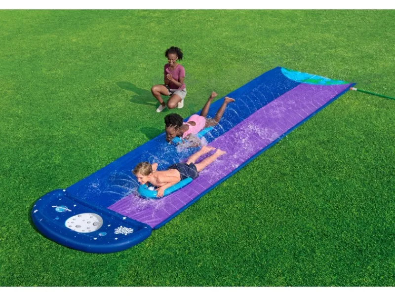 Bestway Wasserspielzeug|2-Personen-Rutsche H2OGO Lunar Launch ab 3 Jahren 488 cm x 138 cm