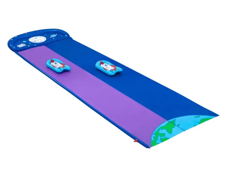 Bestway Wasserspielzeug|2-Personen-Rutsche H2OGO Lunar Launch ab 3 Jahren 488 cm x 138 cm