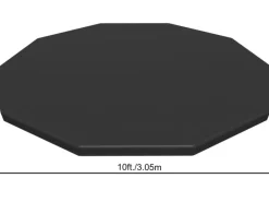 PVC-Abdeckplane für Pools Ø 305 cm Schwarz rund*Bestway Sale